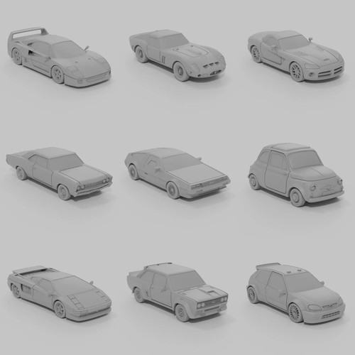 Resin printed car - 3d,